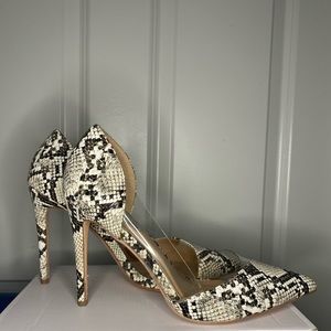 Steve Madden Snakeskin Print Heels